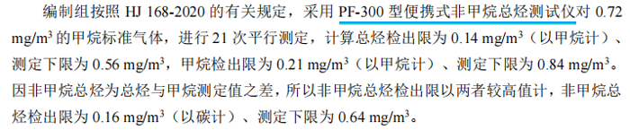 《固定污染源廢氣總烴、甲烷和非甲烷總烴的測定便攜式催化氧化-氫火焰離子化檢測器法》